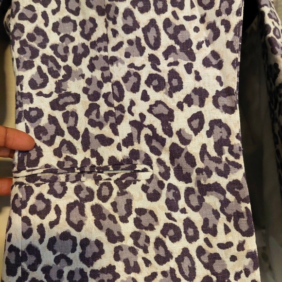(NWT) - Rachel Zoe Linen Animal Print Blazer Jacket - Size Small - Picture 4 of 8